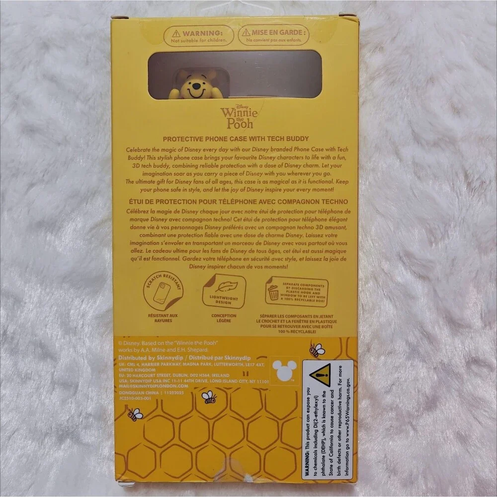 NEW iPhone 16 Pro Max Case Winnie the Pooh 3D Tech Buddy Disney Skinnydip Clear